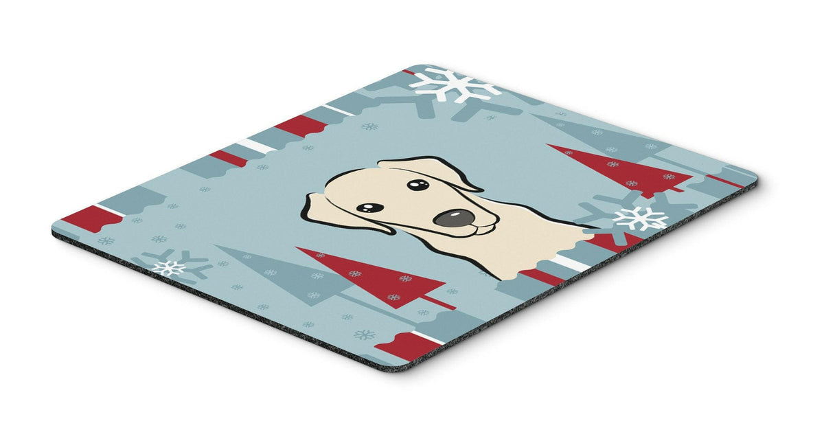 Winter Holiday Yellow Labrador Mouse Pad, Hot Pad or Trivet BB1718MP by Caroline&#39;s Treasures