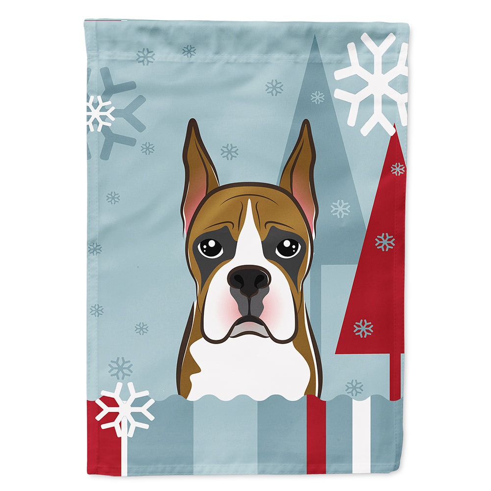 Winter Holiday Boxer Flag Canvas House Size BB1719CHF
