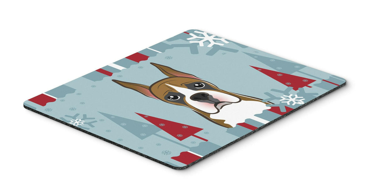 Winter Holiday Boxer Mouse Pad, Hot Pad or Trivet BB1719MP by Caroline&#39;s Treasures