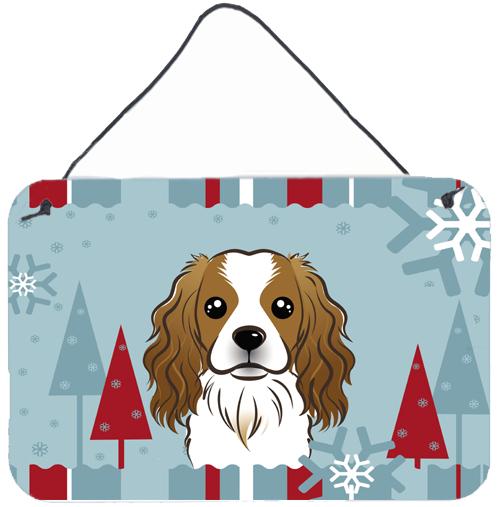 Winter Holiday Cavalier Spaniel Wall or Door Hanging Prints BB1720DS812 by Caroline's Treasures