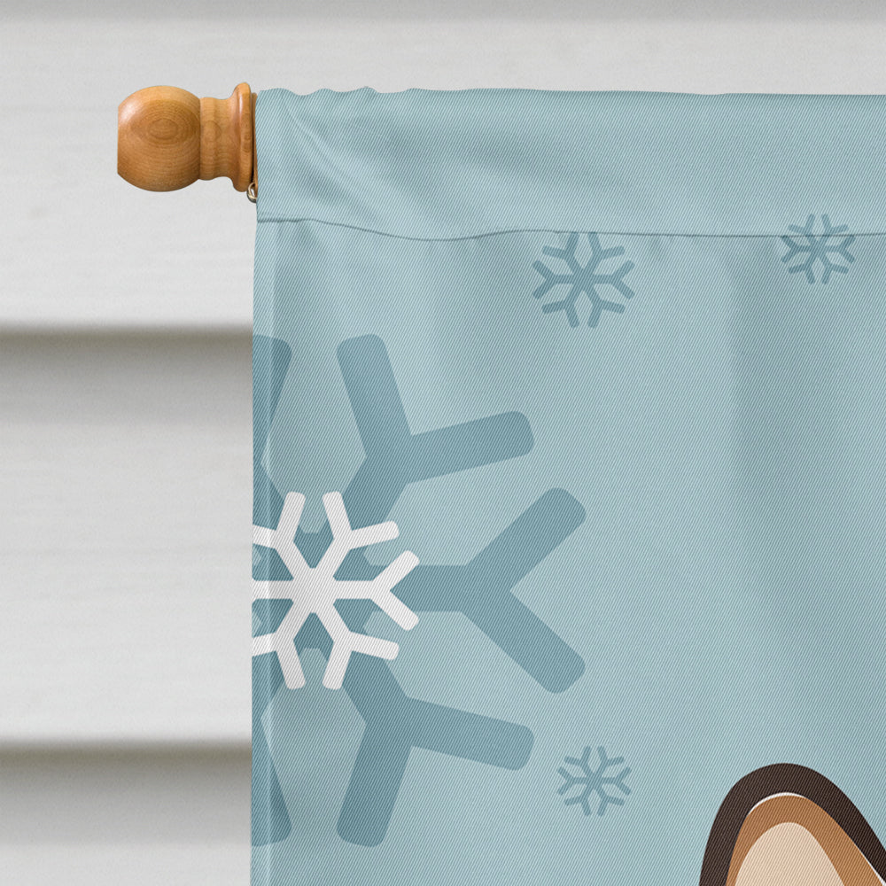 Winter Holiday Shiba Inu Flag Canvas House Size BB1721CHF