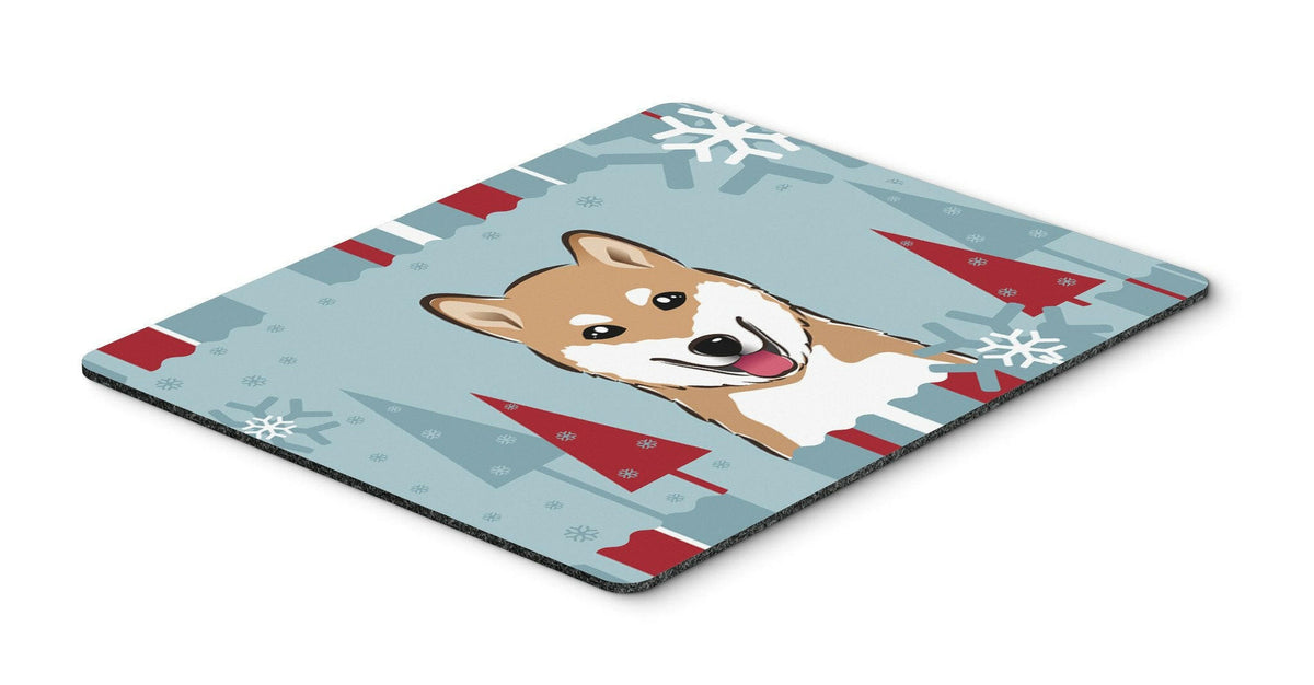 Winter Holiday Shiba Inu Mouse Pad, Hot Pad or Trivet BB1721MP by Caroline&#39;s Treasures