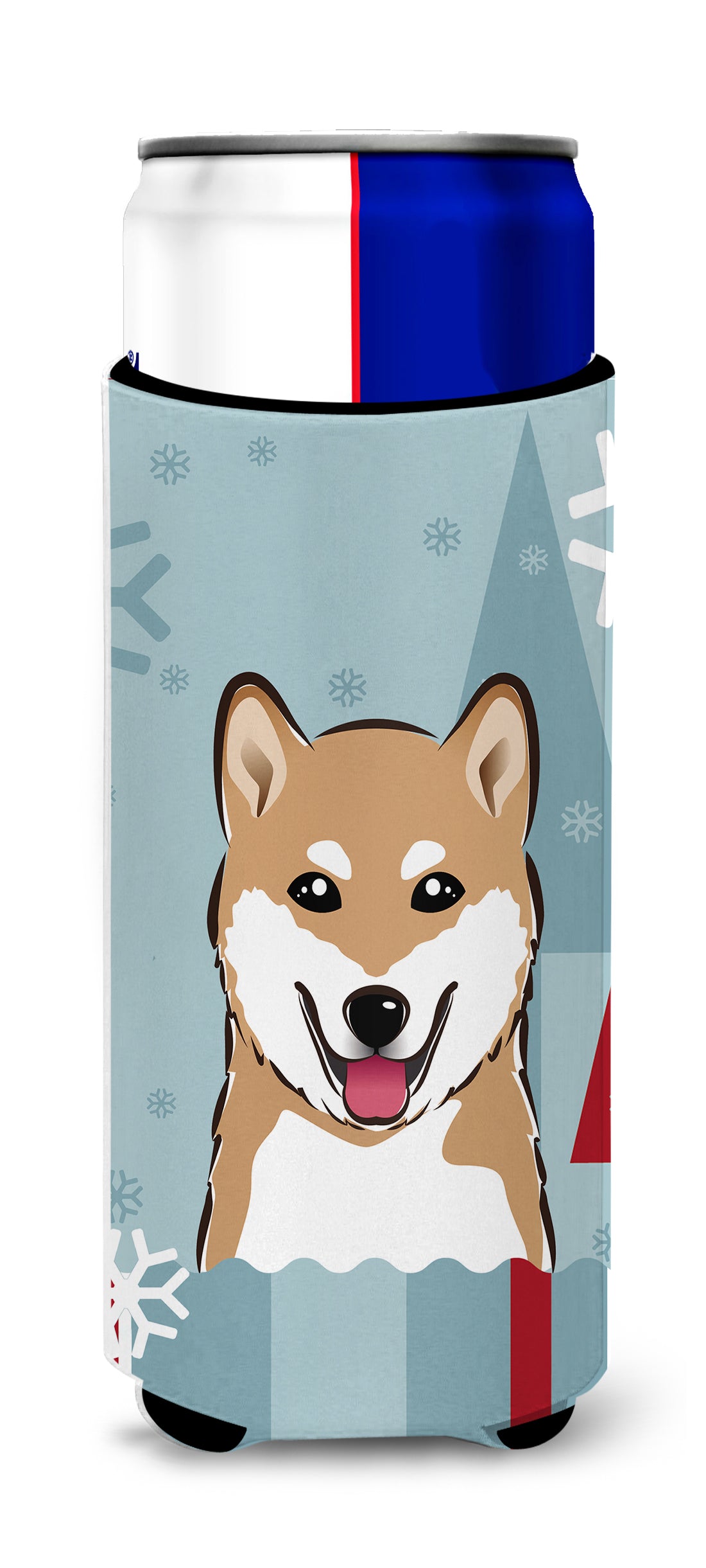 Winter Holiday Shiba Inu Ultra Beverage Insulators for slim cans BB1721MUK