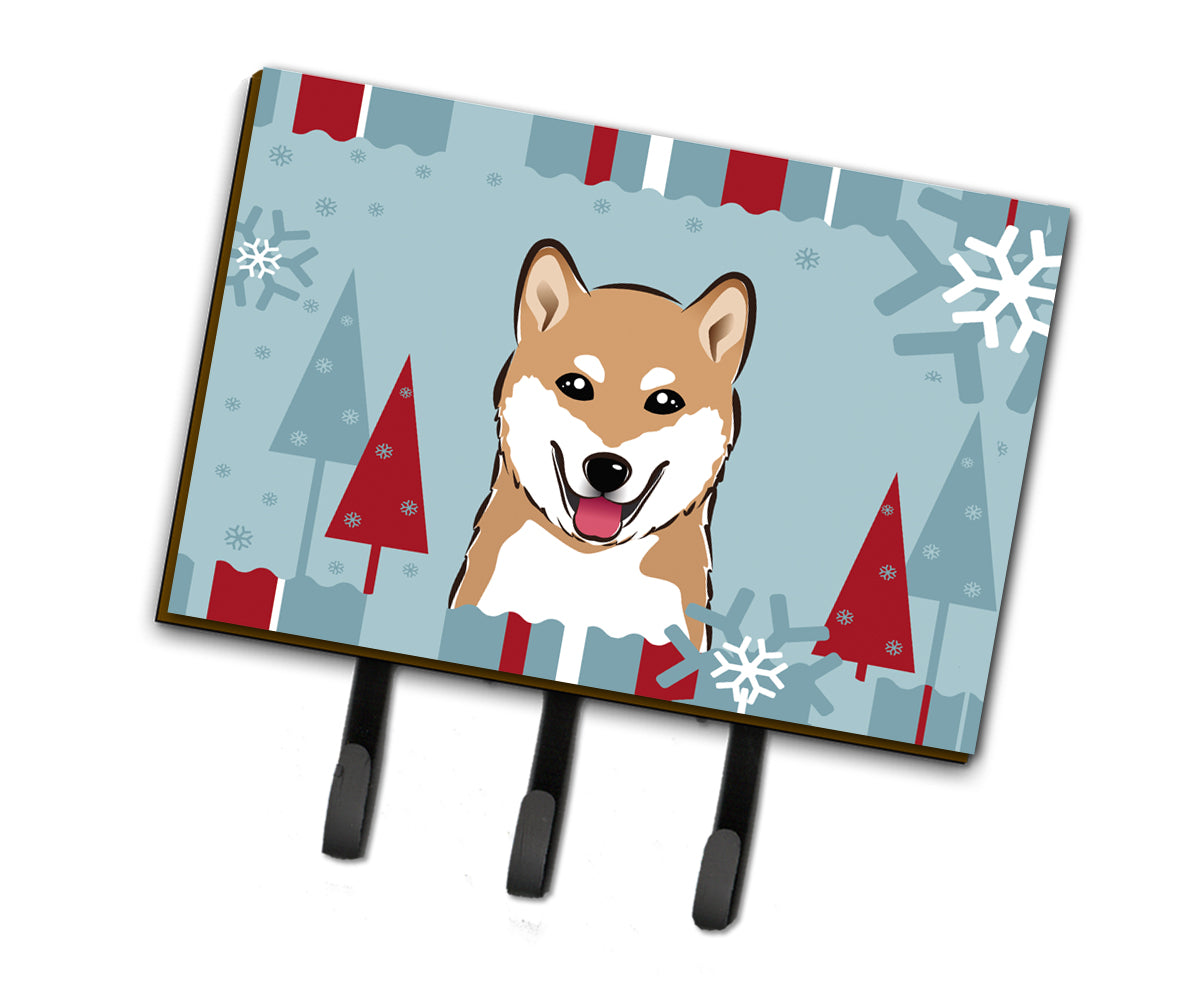 Winter Holiday Shiba Inu Leash or Key Holder BB1721TH68