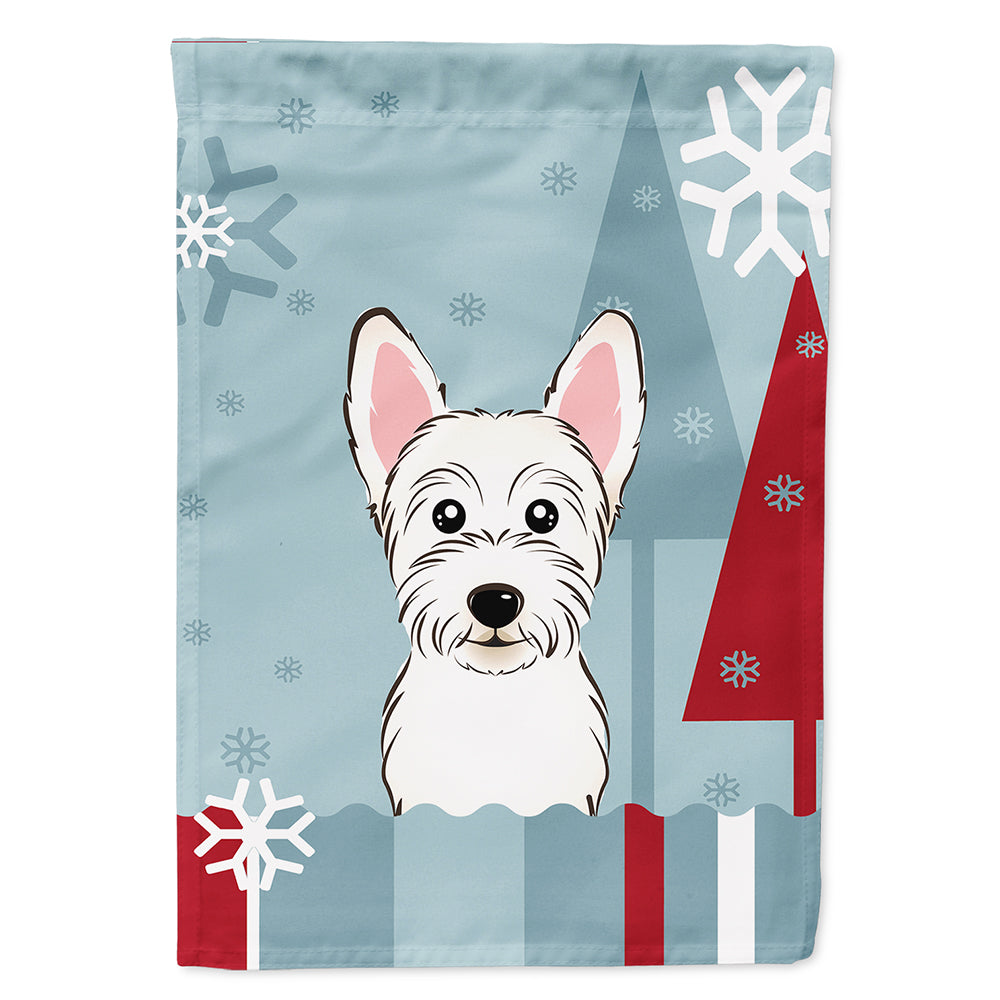 Winter Holiday Westie Flag Canvas House Size BB1722CHF  the-store.com.