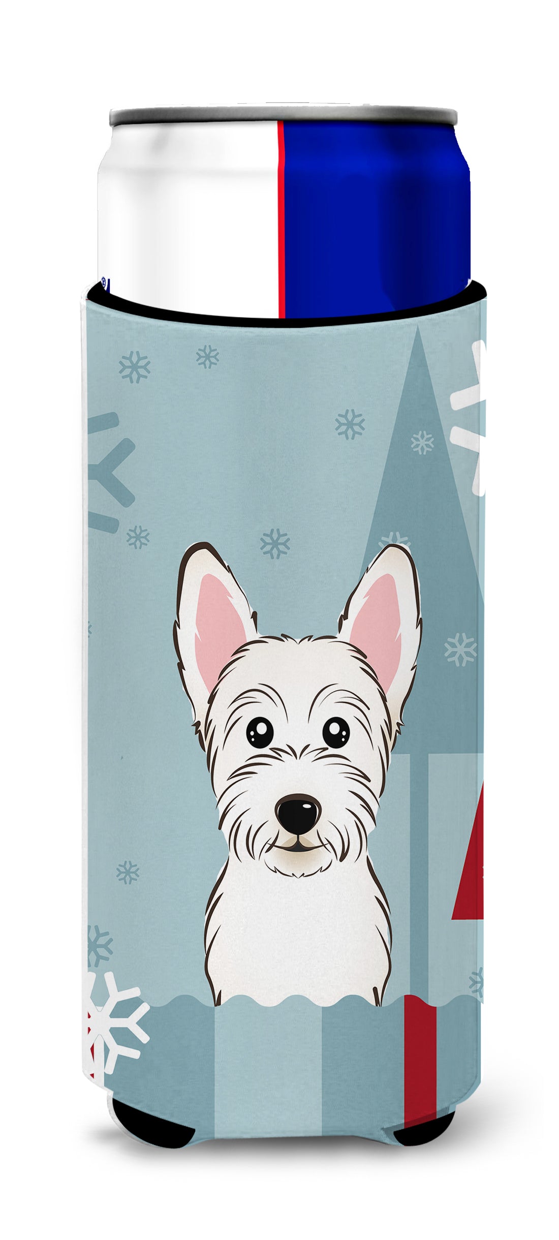 Winter Holiday Westie Ultra Beverage Insulators for slim cans BB1722MUK
