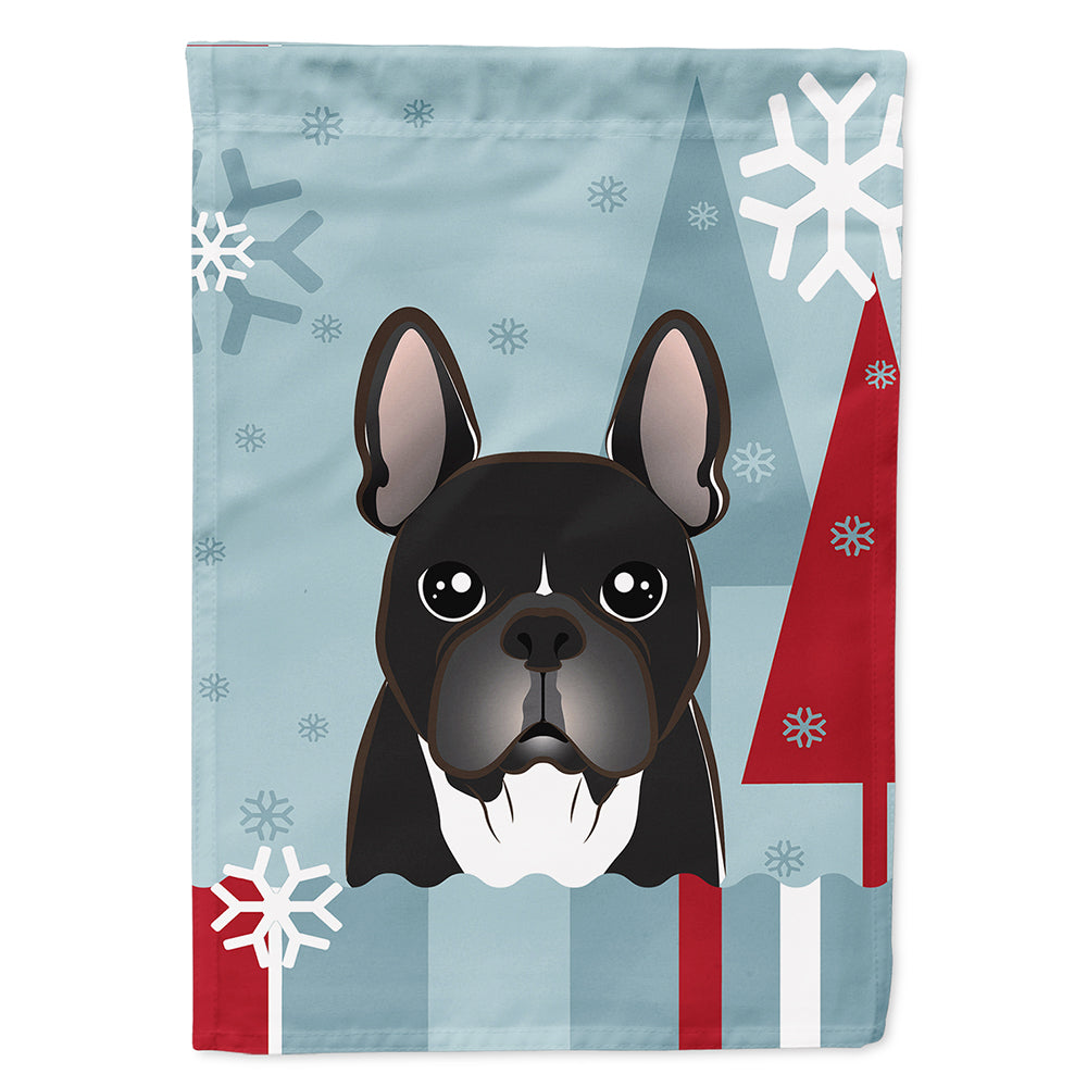 Winter Holiday French Bulldog Flag Canvas House Size BB1723CHF