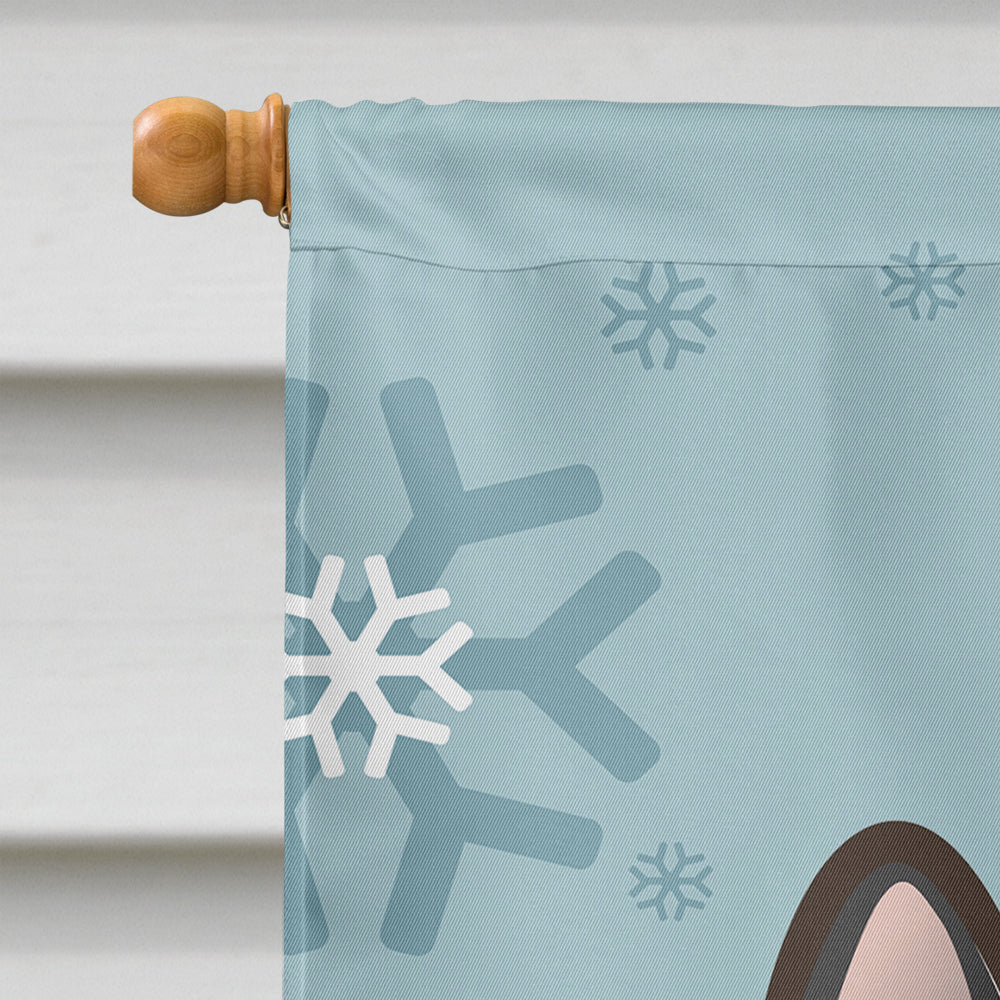 Winter Holiday French Bulldog Flag Canvas House Size BB1723CHF