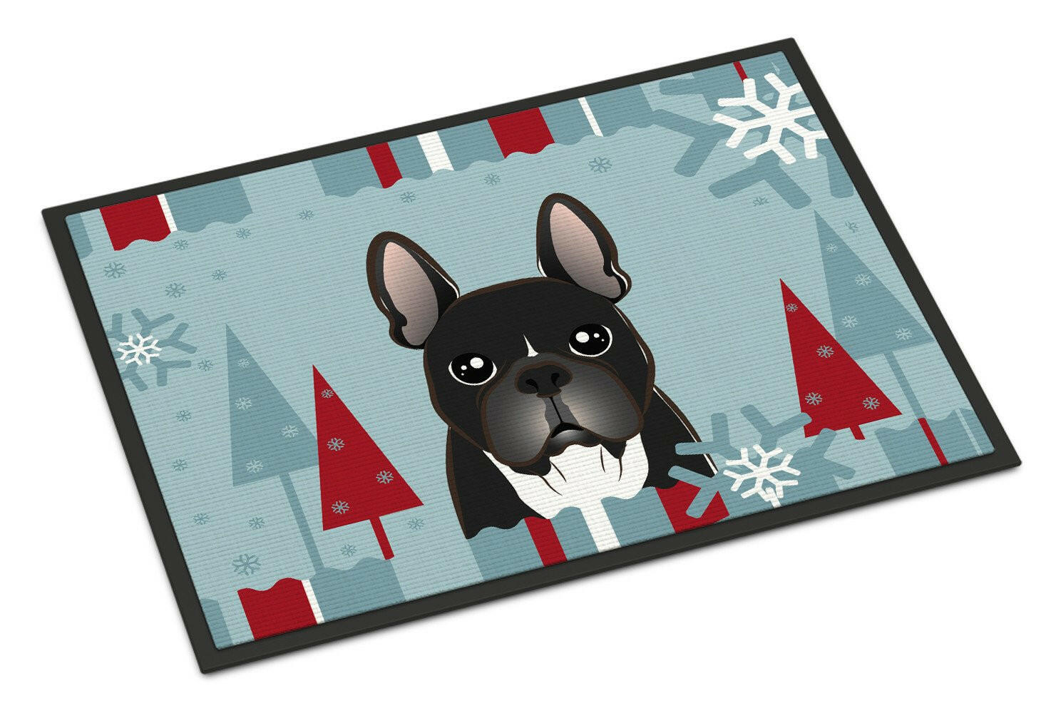 Winter Holiday French Bulldog Indoor or Outdoor Mat 18x27 BB1723MAT - the-store.com