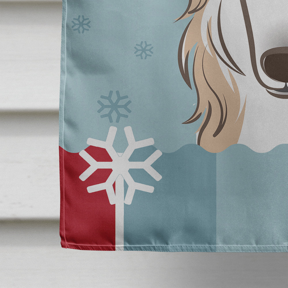 Winter Holiday Borzoi Flag Canvas House Size BB1724CHF  the-store.com.