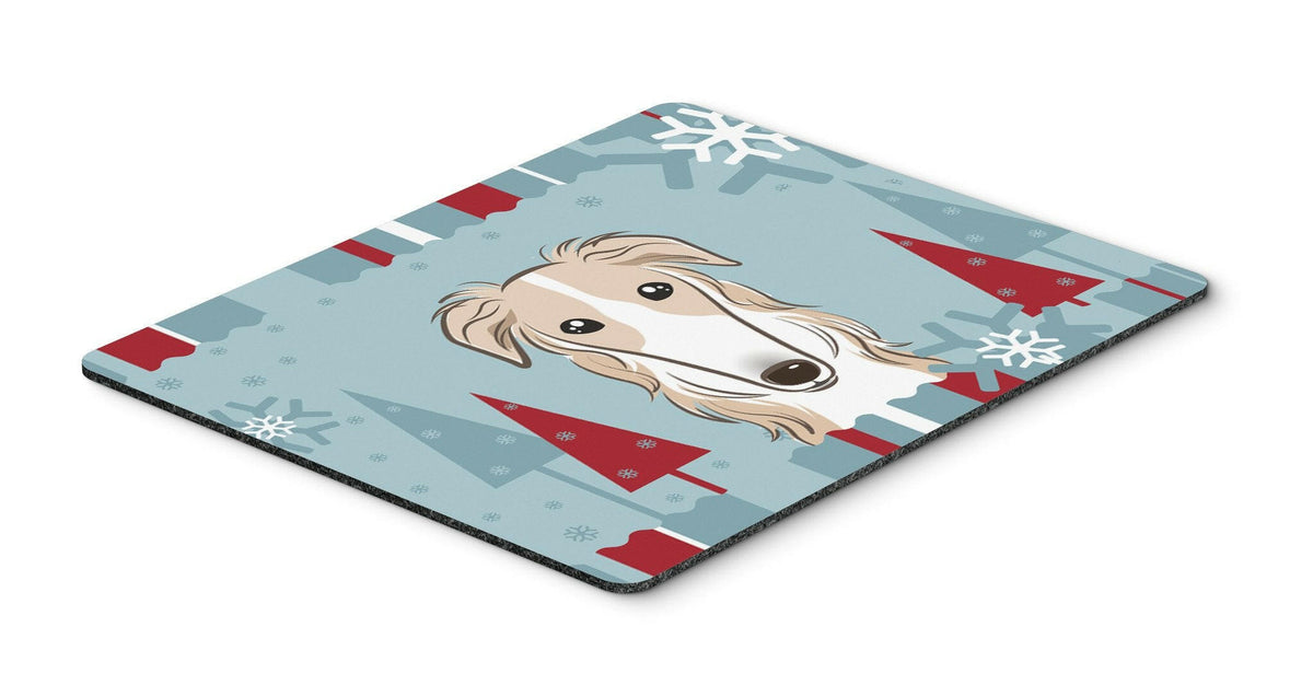 Winter Holiday Borzoi Mouse Pad, Hot Pad or Trivet BB1724MP by Caroline&#39;s Treasures