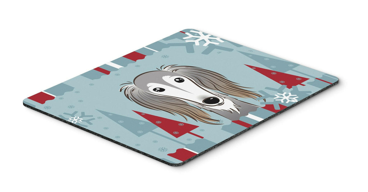 Winter Holiday Saluki Mouse Pad, Hot Pad or Trivet BB1725MP by Caroline&#39;s Treasures