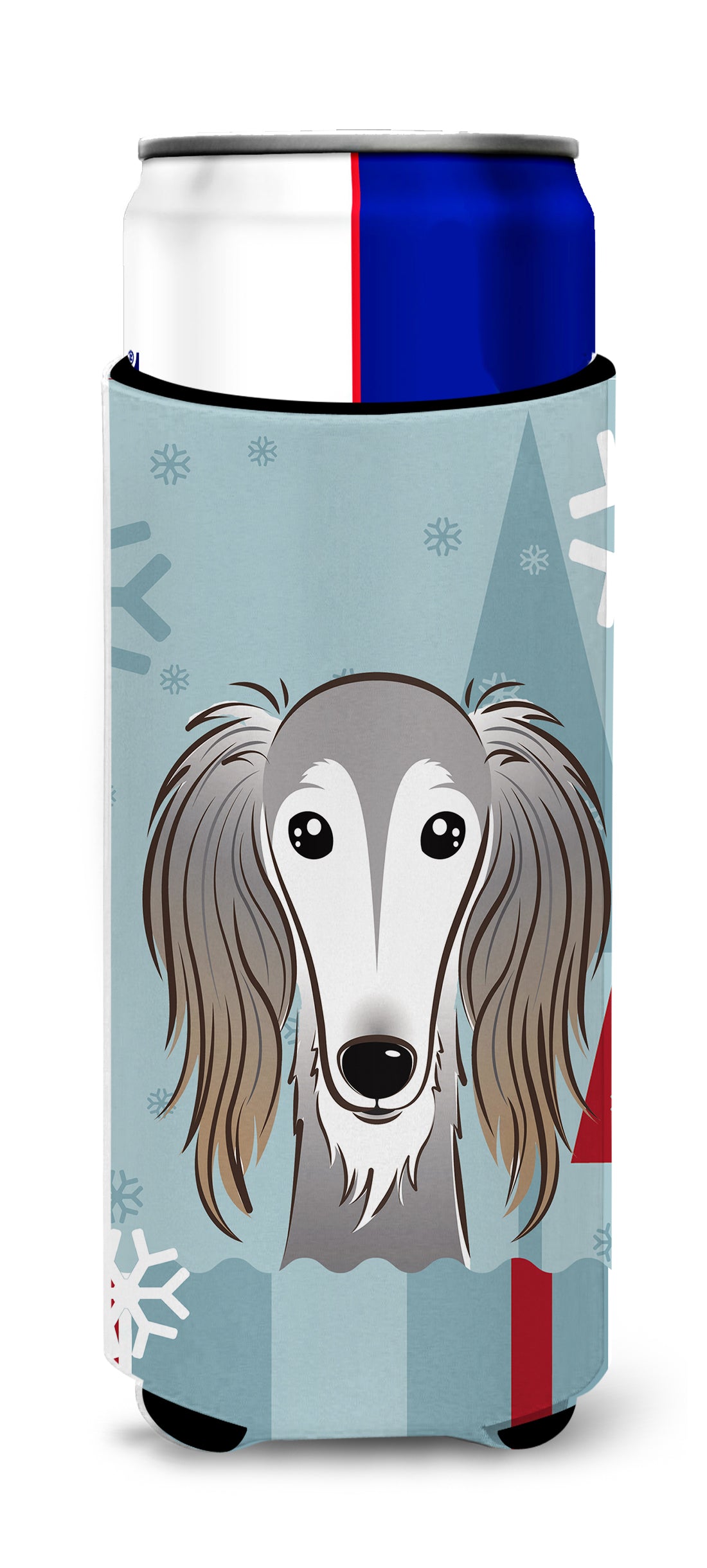 Winter Holiday Saluki Ultra Beverage Isolateurs pour canettes minces BB1725MUK