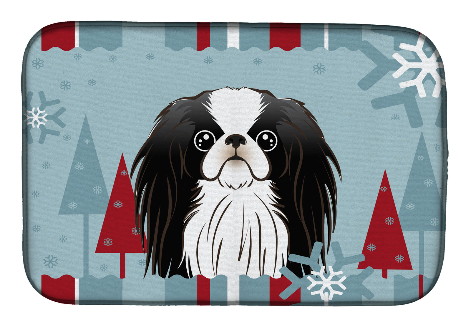 Winter Holiday Japanese Chin Dish Drying Mat BB1726DDM  the-store.com.