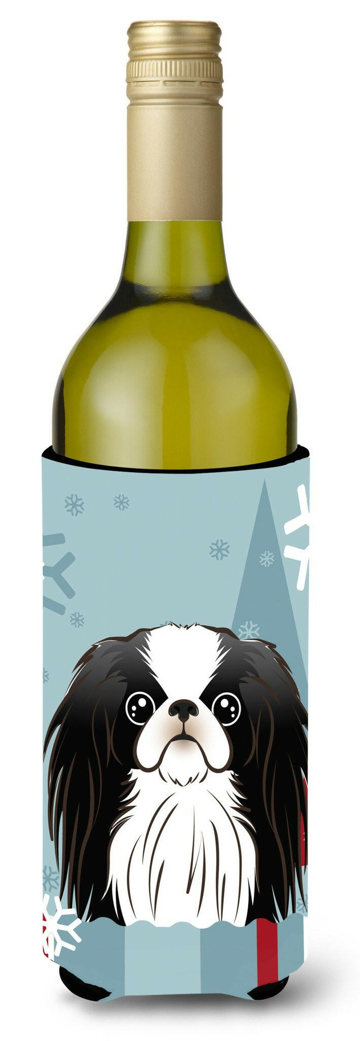 Winter Holiday Japanese Chin Wine Bottle Beverage Insulator Hugger BB1726LITERK by Caroline's Treasures