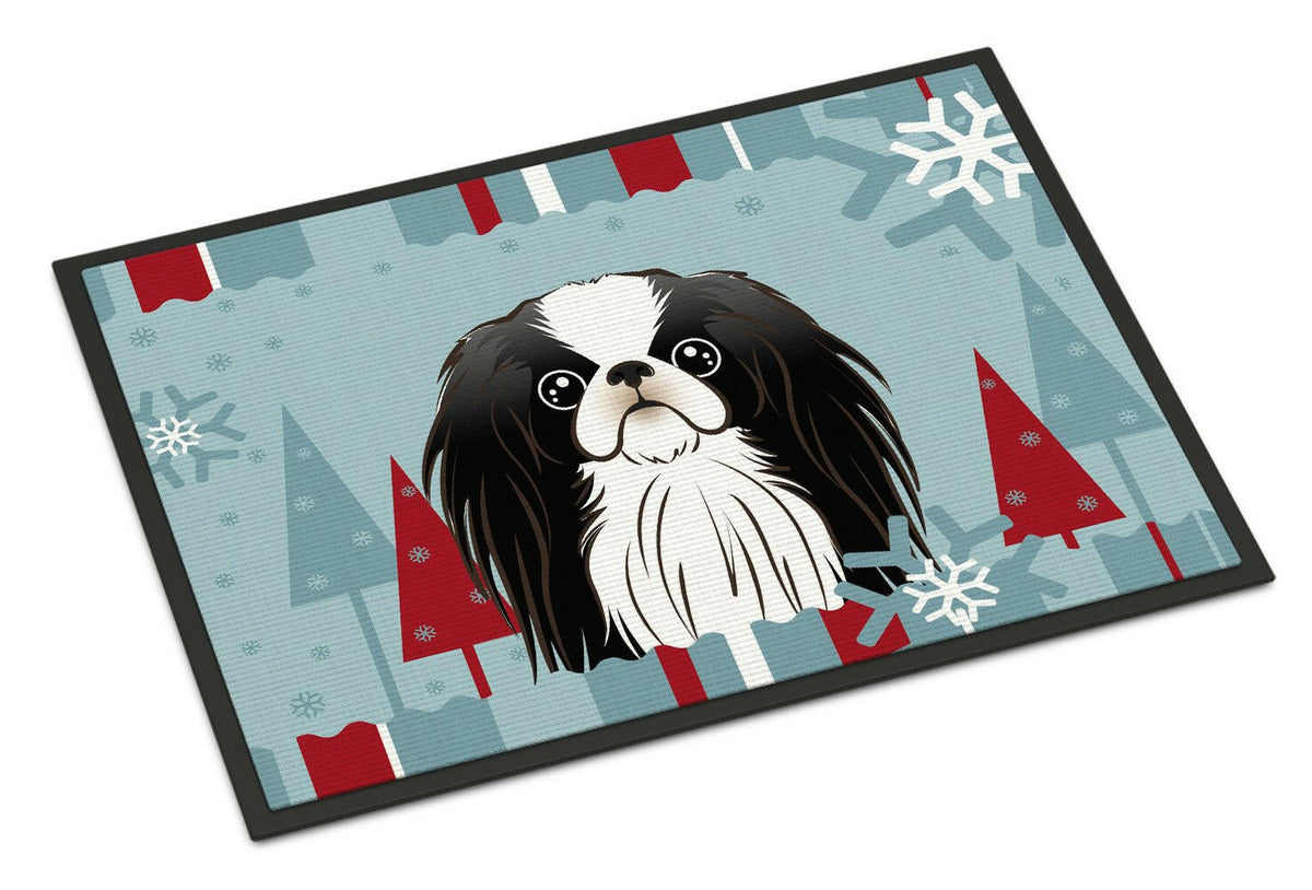 Winter Holiday Japanese Chin Indoor or Outdoor Mat 18x27 BB1726MAT - the-store.com