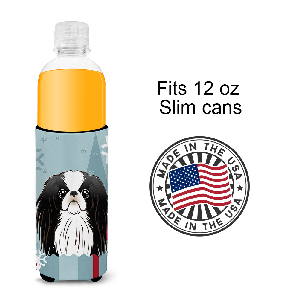 Winter Holiday Japanese Chin Ultra Beverage Insulators for slim cans BB1726MUK