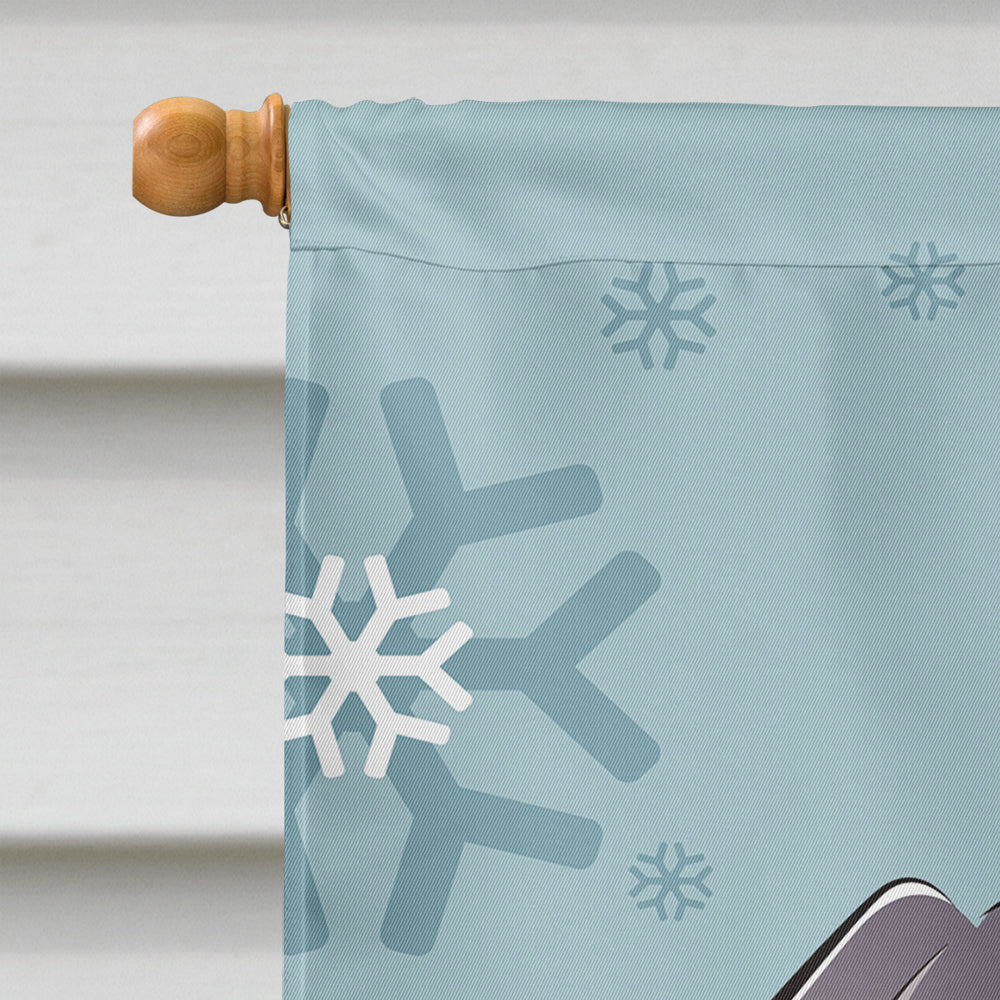 Winter Holiday Weimaraner Flag Canvas House Size BB1727CHF  the-store.com.