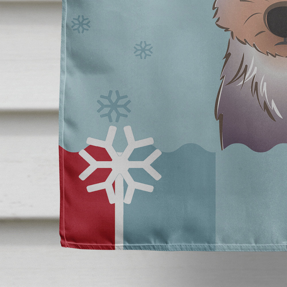 Winter Holiday Yorkie Puppy Flag Canvas House Size BB1728CHF  the-store.com.