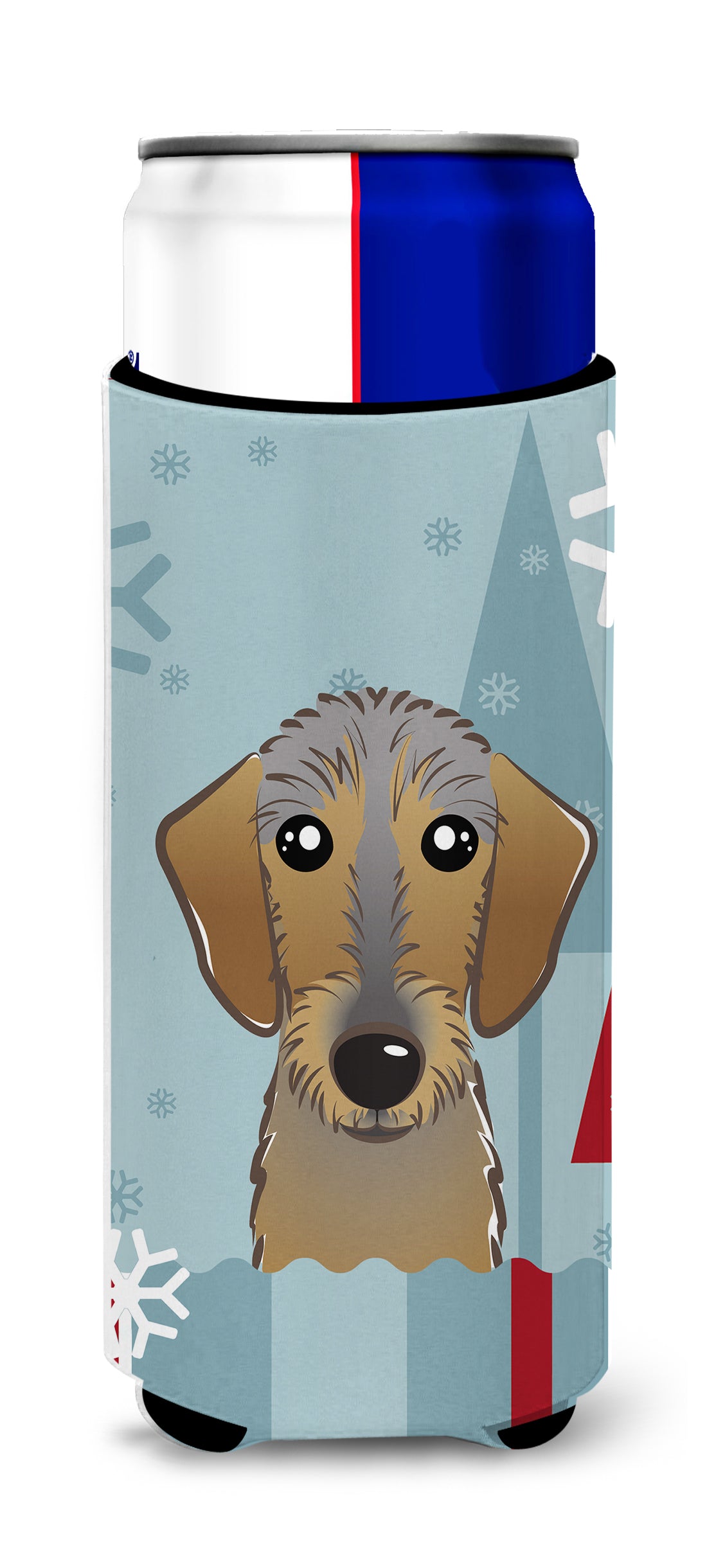 Winter Holiday Wirehaired Dachshund Ultra Beverage Isolateurs pour canettes minces BB1729MUK