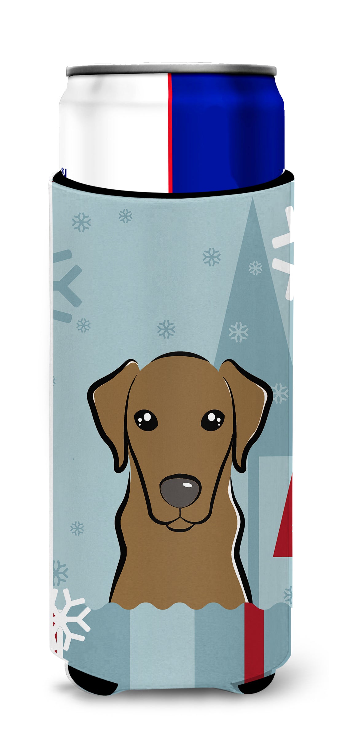 Winter Holiday Chocolate Labrador Ultra Beverage Insulators for slim cans BB1730MUK