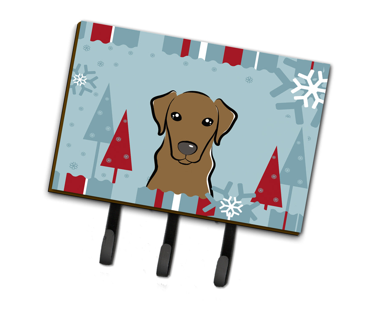 Winter Holiday Chocolate Labrador Leash or Key Holder BB1730TH68