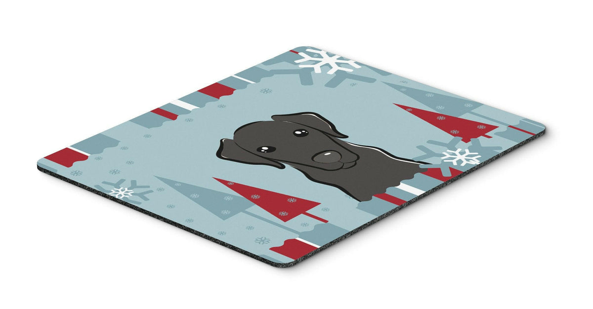 Winter Holiday Black Labrador Mouse Pad, Hot Pad or Trivet BB1731MP by Caroline&#39;s Treasures