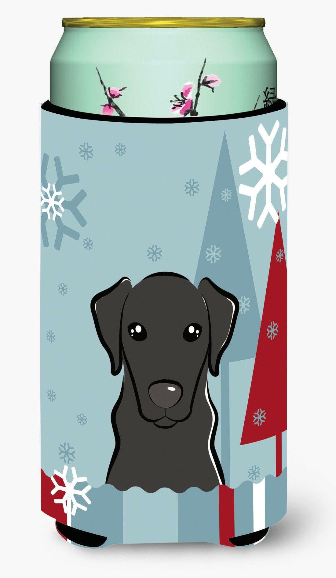 Winter Holiday Black Labrador Tall Boy Beverage Insulator Hugger BB1731TBC by Caroline&#39;s Treasures