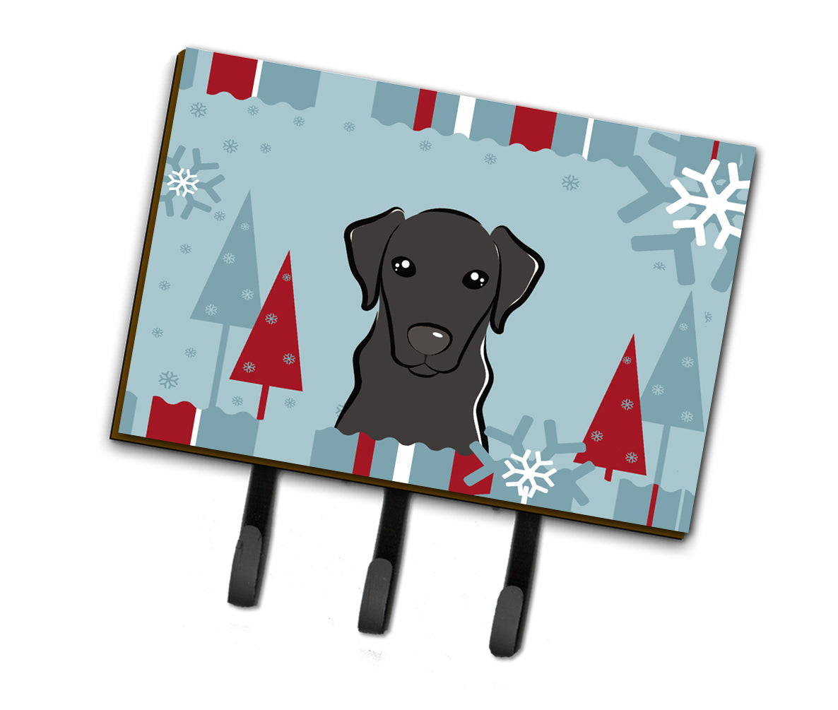 Winter Holiday Black Labrador Leash or Key Holder BB1731TH68