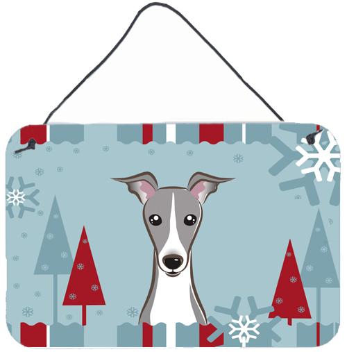 Winter Holiday Italian Greyhound Wall or Door Hanging Prints BB1732DS812 by Caroline&#39;s Treasures