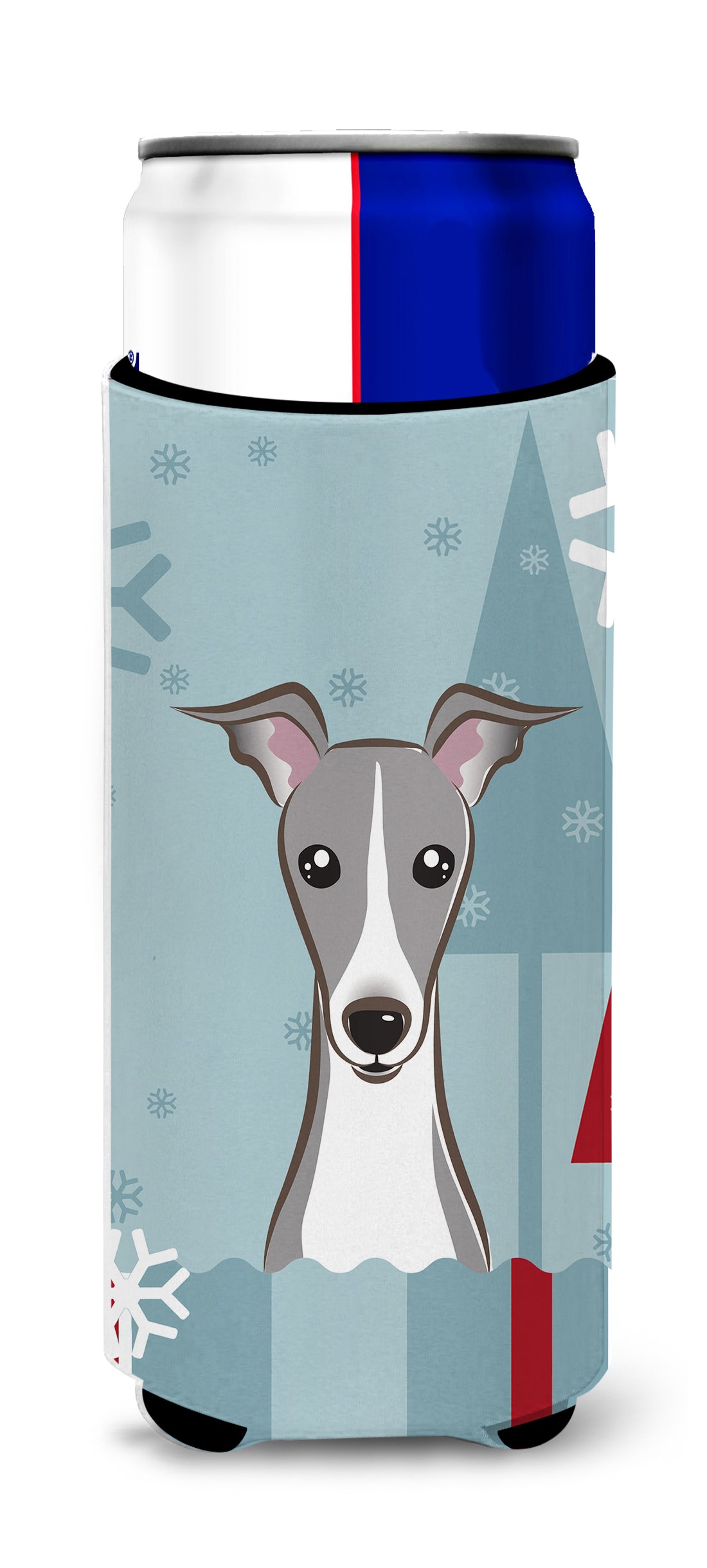 Winter Holiday Italian Greyhound Ultra Beverage Isolateurs pour canettes minces BB1732MUK