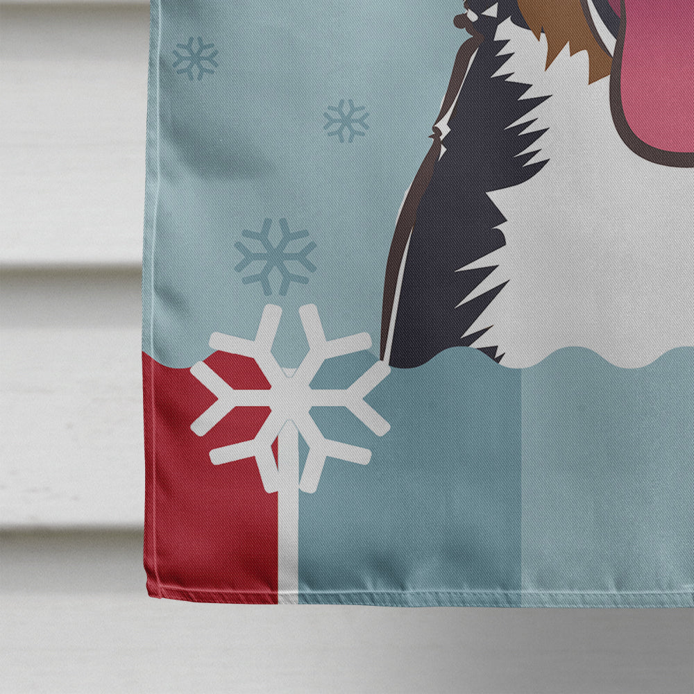 Winter Holiday Bernese Mountain Dog Flag Canvas House Size BB1733CHF  the-store.com.