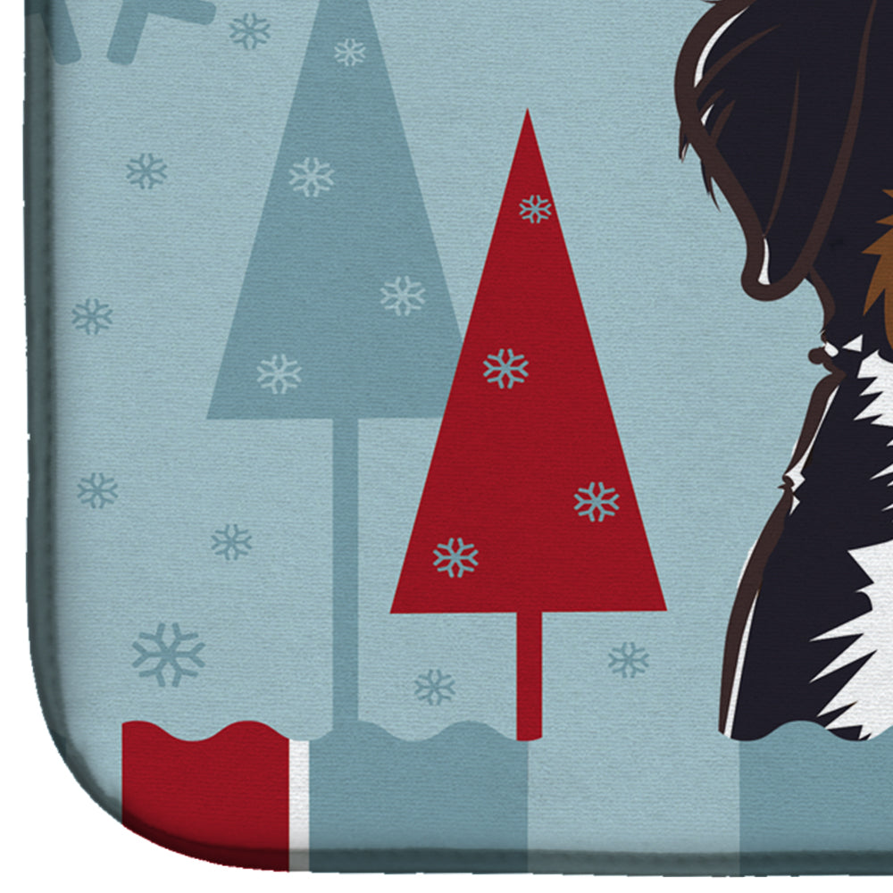 Winter Holiday Bernese Mountain Dog Dish Drying Mat BB1733DDM  the-store.com.