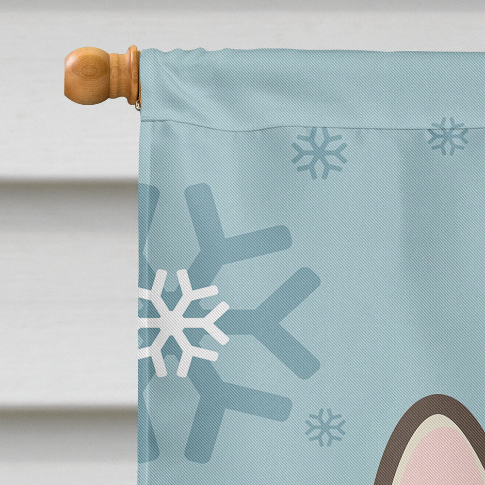 Winter Holiday French Bulldog Flag Canvas House Size BB1734CHF