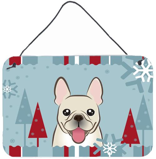 Winter Holiday French Bulldog Wall or Door Hanging Prints BB1734DS812 by Caroline&#39;s Treasures