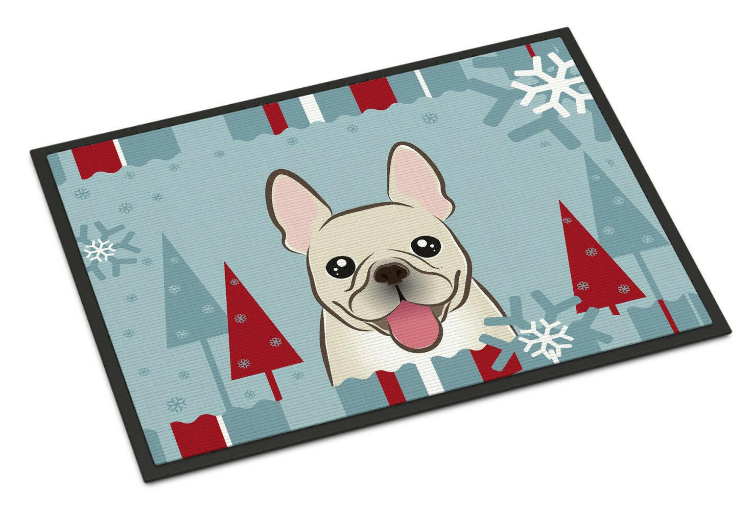 Winter Holiday French Bulldog Indoor or Outdoor Mat 24x36 BB1734JMAT - the-store.com