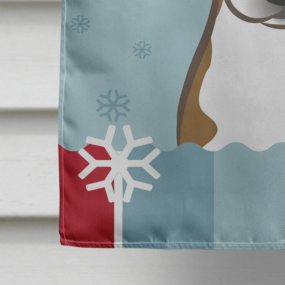 Winter Holiday Beagle Flag Canvas House Size BB1735CHF  the-store.com.