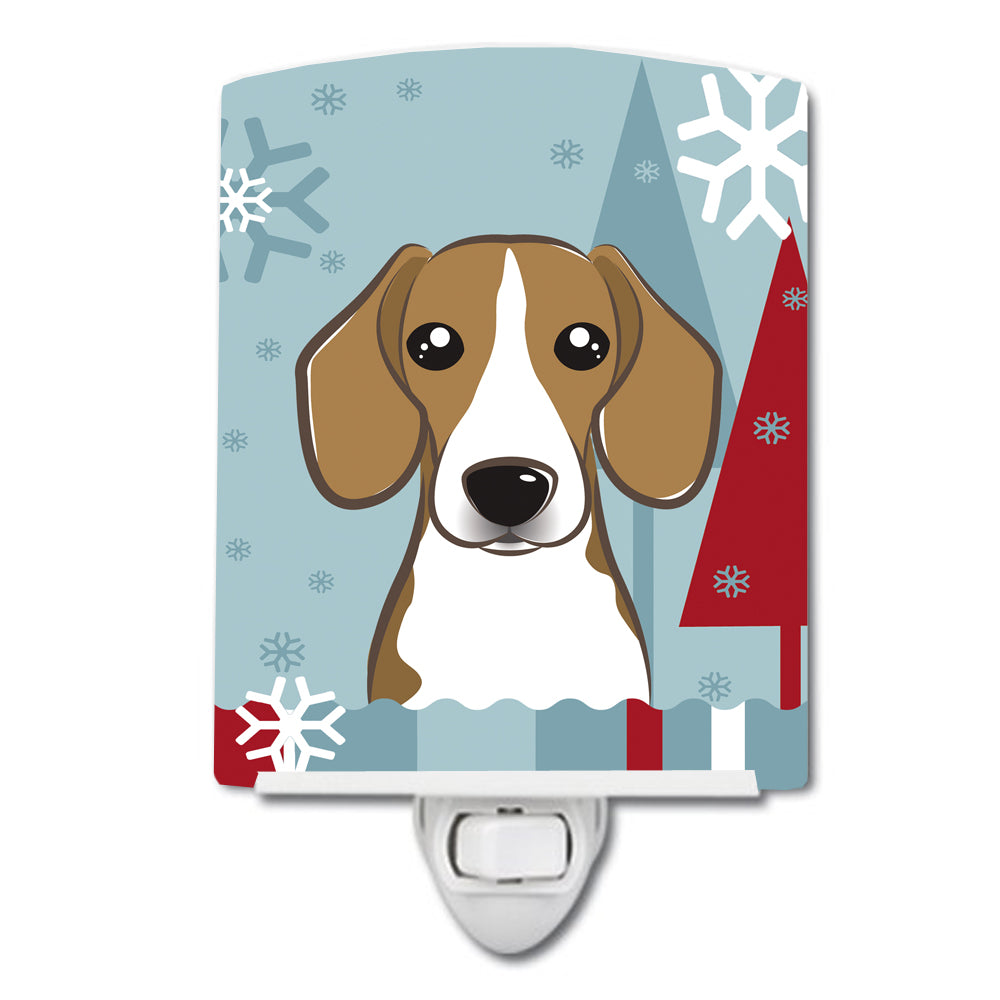 Winter Holiday Beagle Ceramic Night Light BB1735CNL - the-store.com