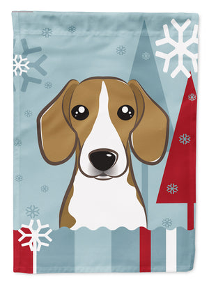 Winter Holiday Beagle Flag Garden Size BB1735GF