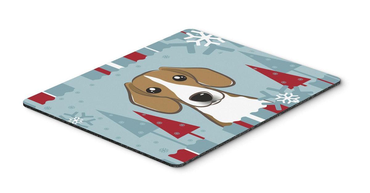 Winter Holiday Beagle Mouse Pad, Hot Pad or Trivet BB1735MP by Caroline&#39;s Treasures