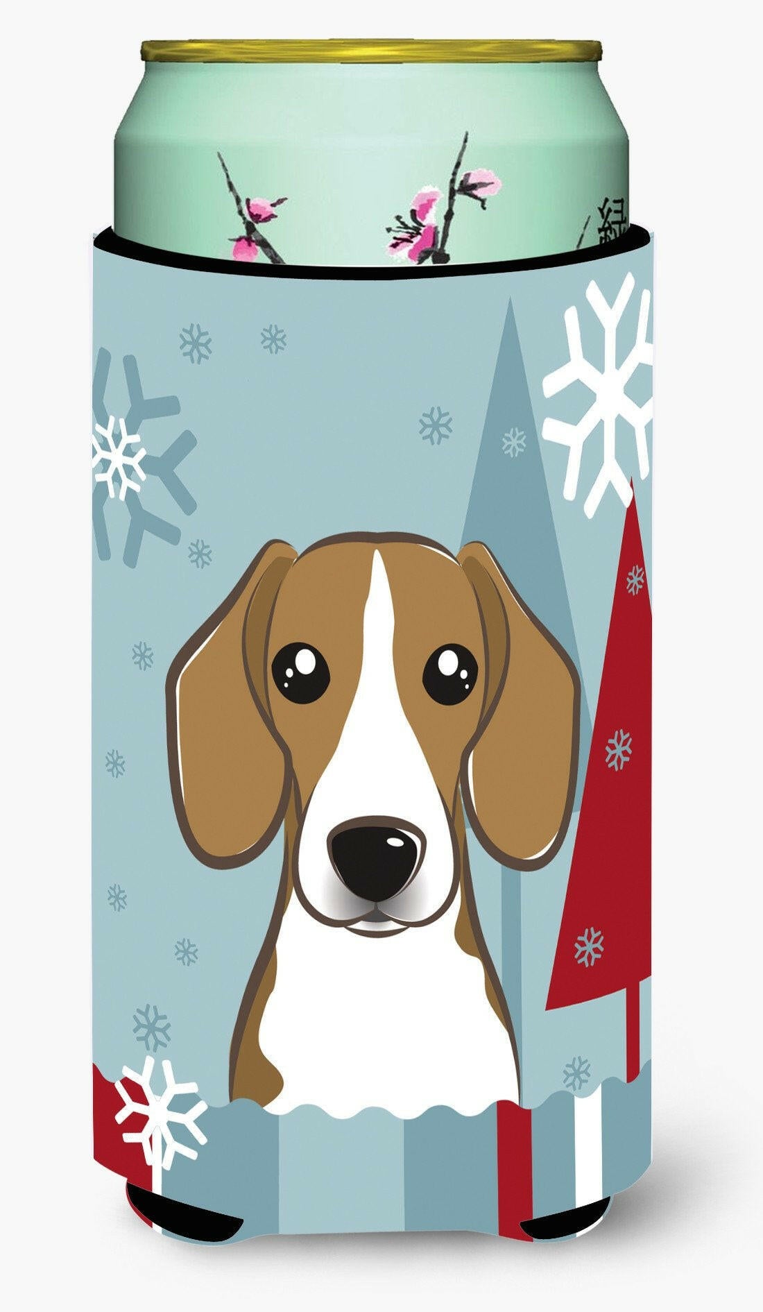 Winter Holiday Beagle Tall Boy Beverage Insulator Hugger BB1735TBC by Caroline&#39;s Treasures