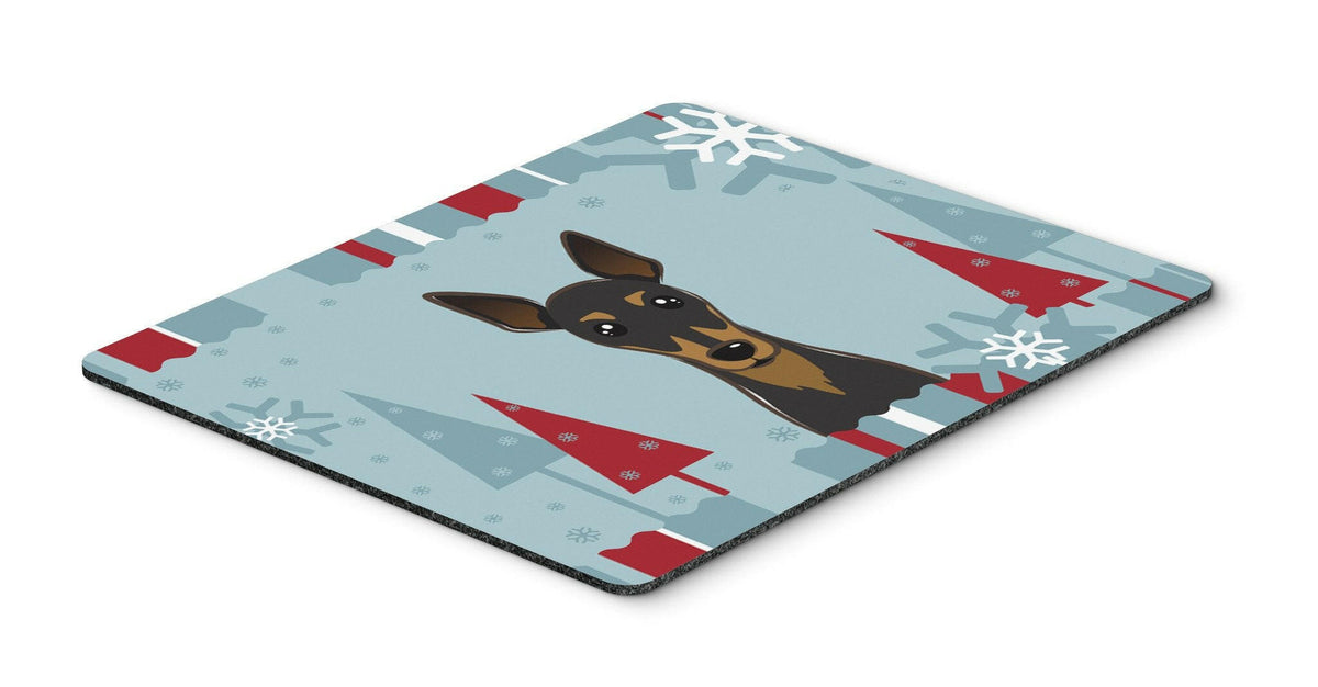 Winter Holiday Min Pin Mouse Pad, Hot Pad or Trivet BB1736MP by Caroline&#39;s Treasures
