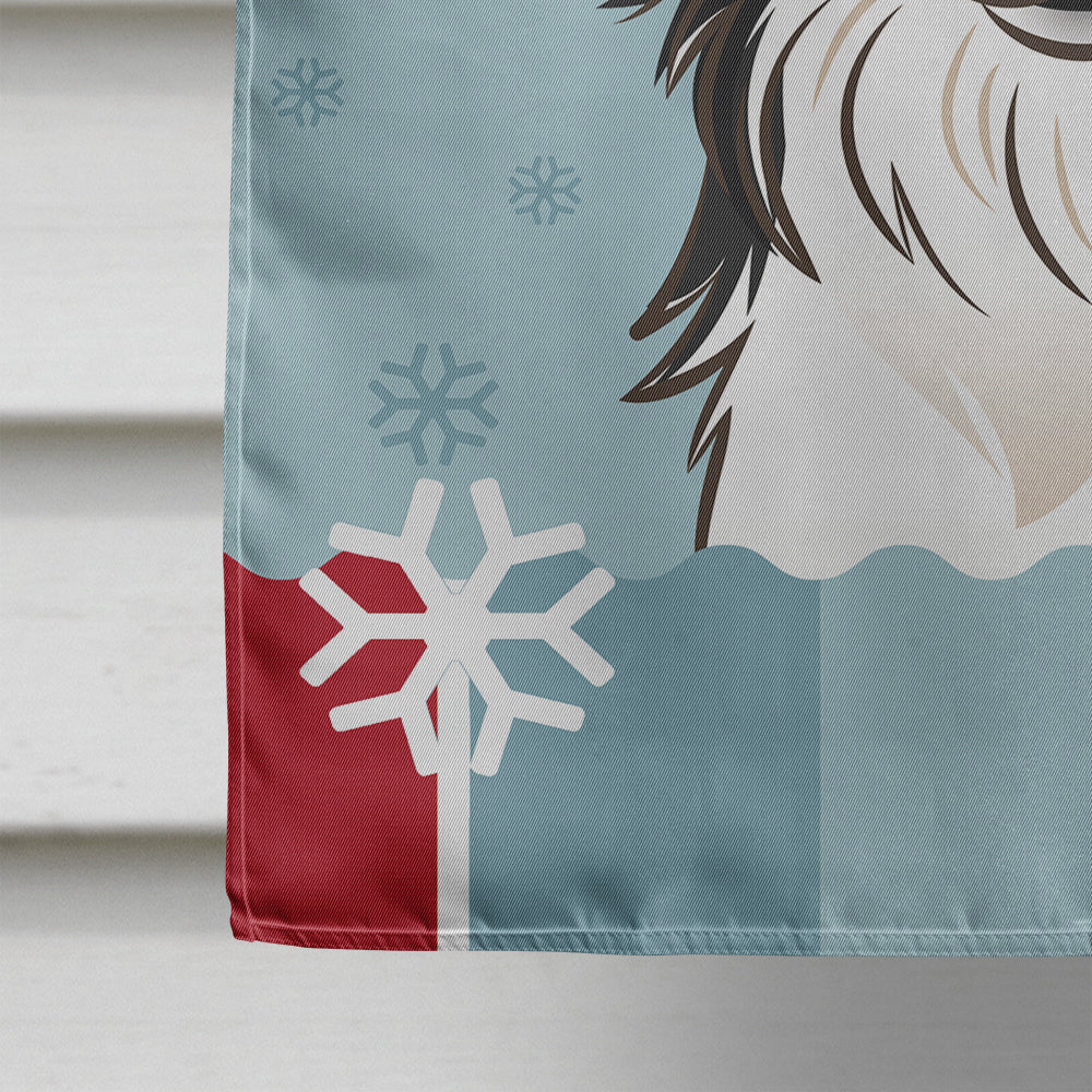 Winter Holiday Border Collie Flag Canvas House Size BB1737CHF  the-store.com.