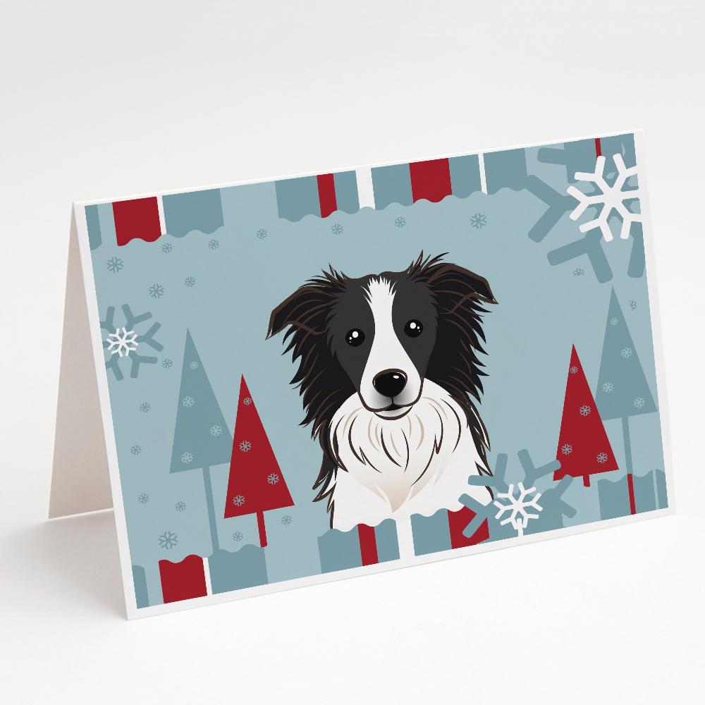 Buy this Winter Holiday Border Collie Greeting Cards and Envelopes Pack of 8