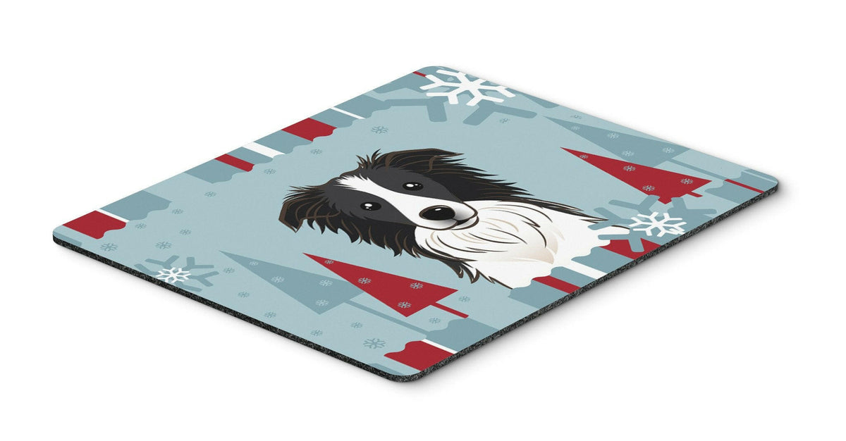 Winter Holiday Border Collie Mouse Pad, Hot Pad or Trivet BB1737MP by Caroline&#39;s Treasures