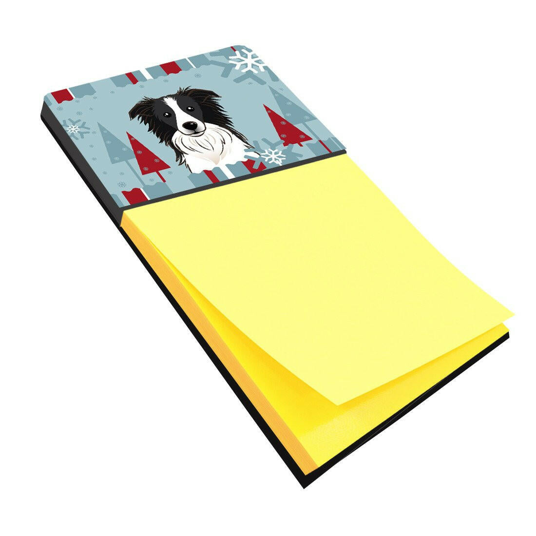 Winter Holiday Border Collie Sticky Note Holder BB1737SN by Caroline&#39;s Treasures