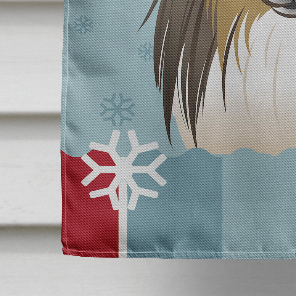 Winter Holiday Sheltie Flag Canvas House Size BB1738CHF