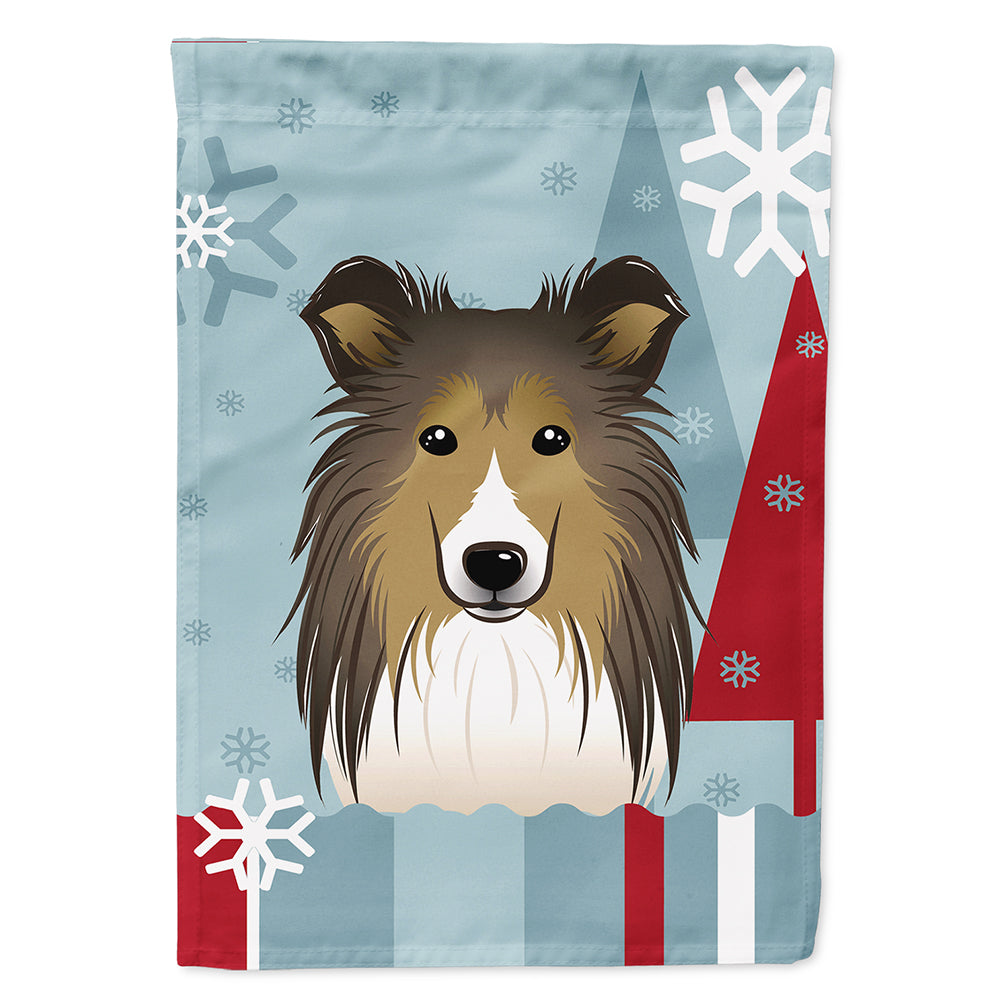 Winter Holiday Sheltie Flag Canvas House Size BB1738CHF  the-store.com.