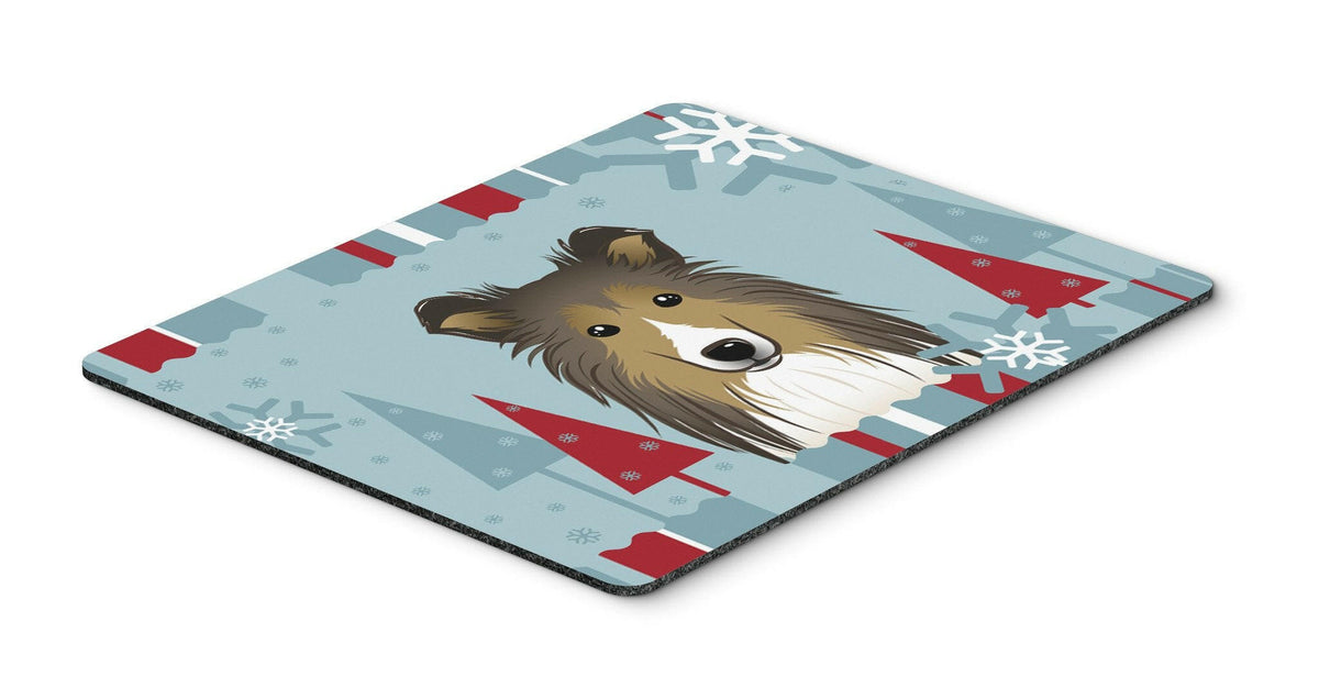 Winter Holiday Sheltie Mouse Pad, Hot Pad or Trivet BB1738MP by Caroline&#39;s Treasures