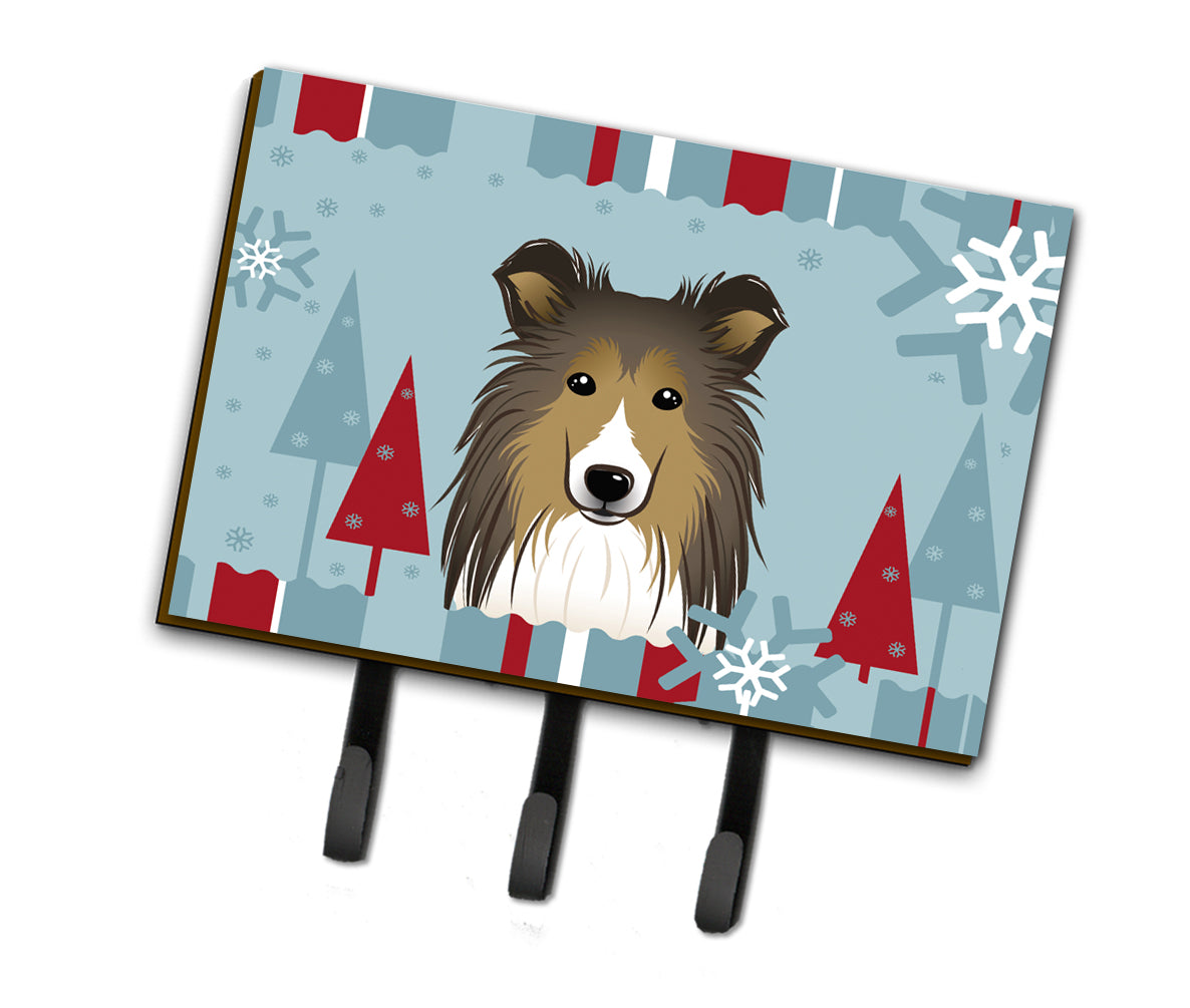 Winter Holiday Sheltie Leash or Key Holder BB1738TH68  the-store.com.